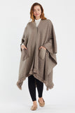 Kilim Pattern Hooded Poncho