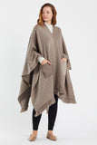 Kilim Pattern Hooded Poncho