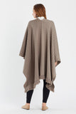 Kilim Pattern Hooded Poncho