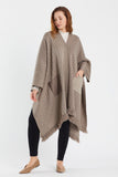 Kilim Pattern Hooded Poncho