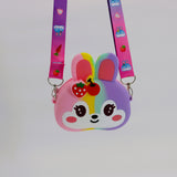 New silicone Bag shape of a Rabbit Rubber Sling Shoulder Crossbody for Girls