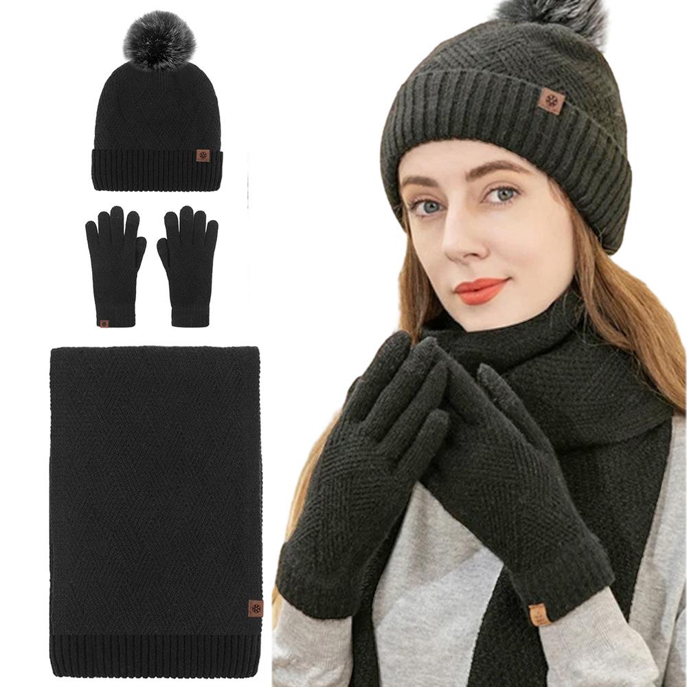 3pcs Winter Hat Scarf Glove Sets Secondary image