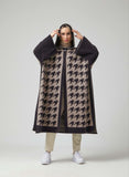 Kilim Pattern Hooded Poncho