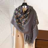 Winter Embroidery Cashmere Shawl