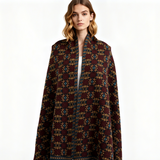 Women's Black Striped Shawl