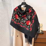 Winter Embroidery Cashmere Shawl