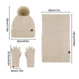 3pcs Winter Hat Scarf Glove Sets