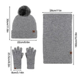 3pcs Winter Hat Scarf Glove Sets