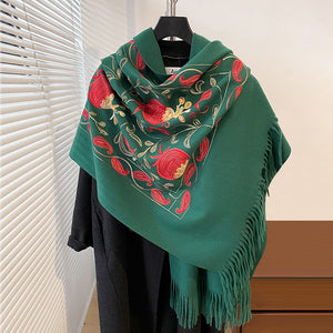 Winter Embroidery Cashmere Shawl