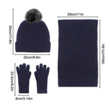 3pcs Winter Hat Scarf Glove Sets