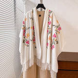 Winter Embroidery Cashmere Shawl