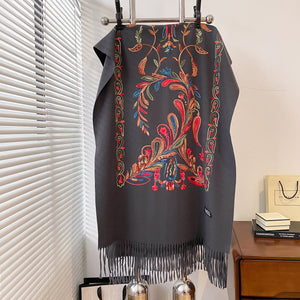 Winter Embroidery Cashmere Shawl