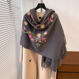 Winter Embroidery Cashmere Shawl