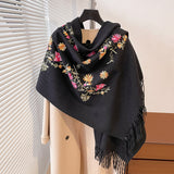 Winter Embroidery Cashmere Shawl