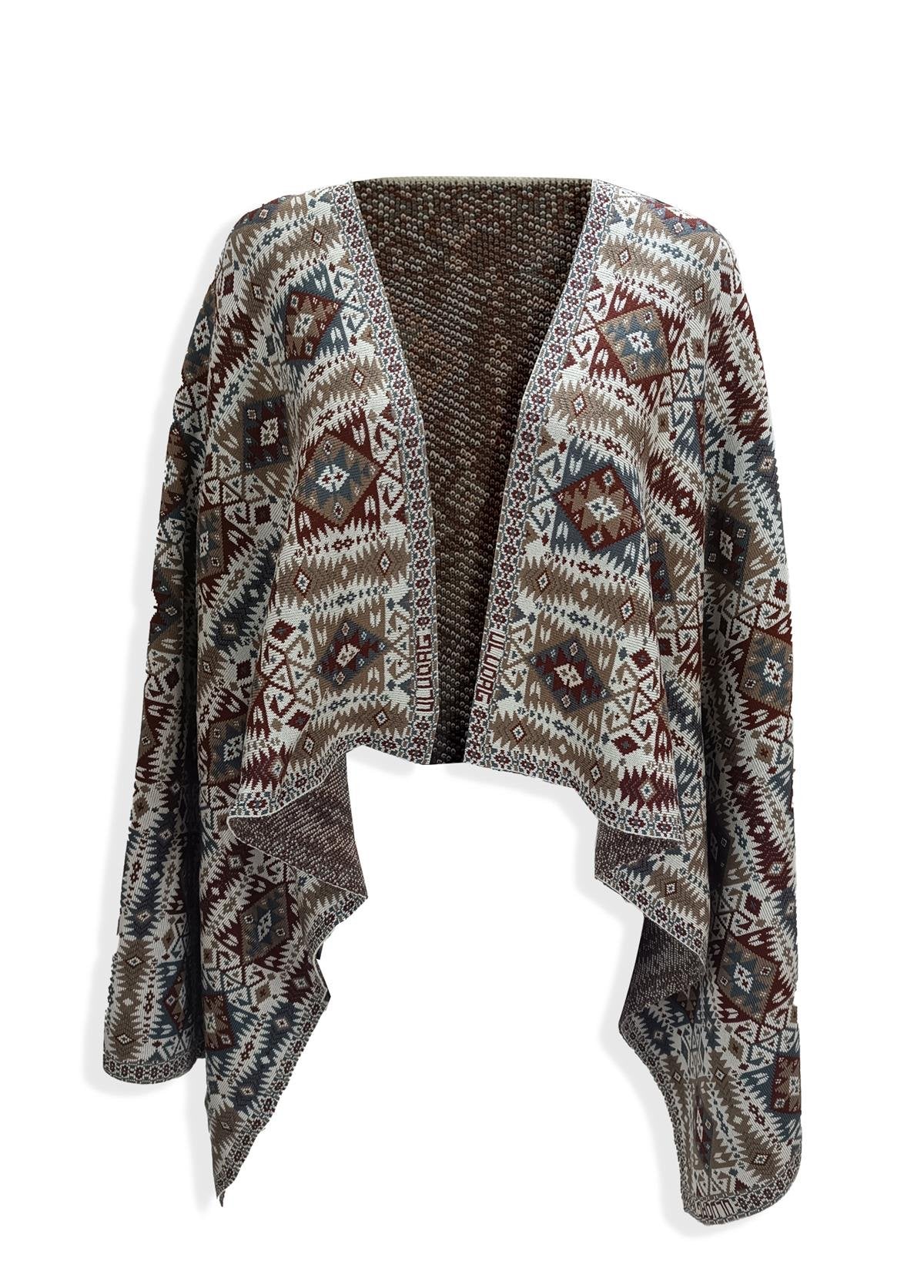 Women's Black Striped Spinning Shawl