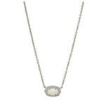 Necklace with multi-color stones