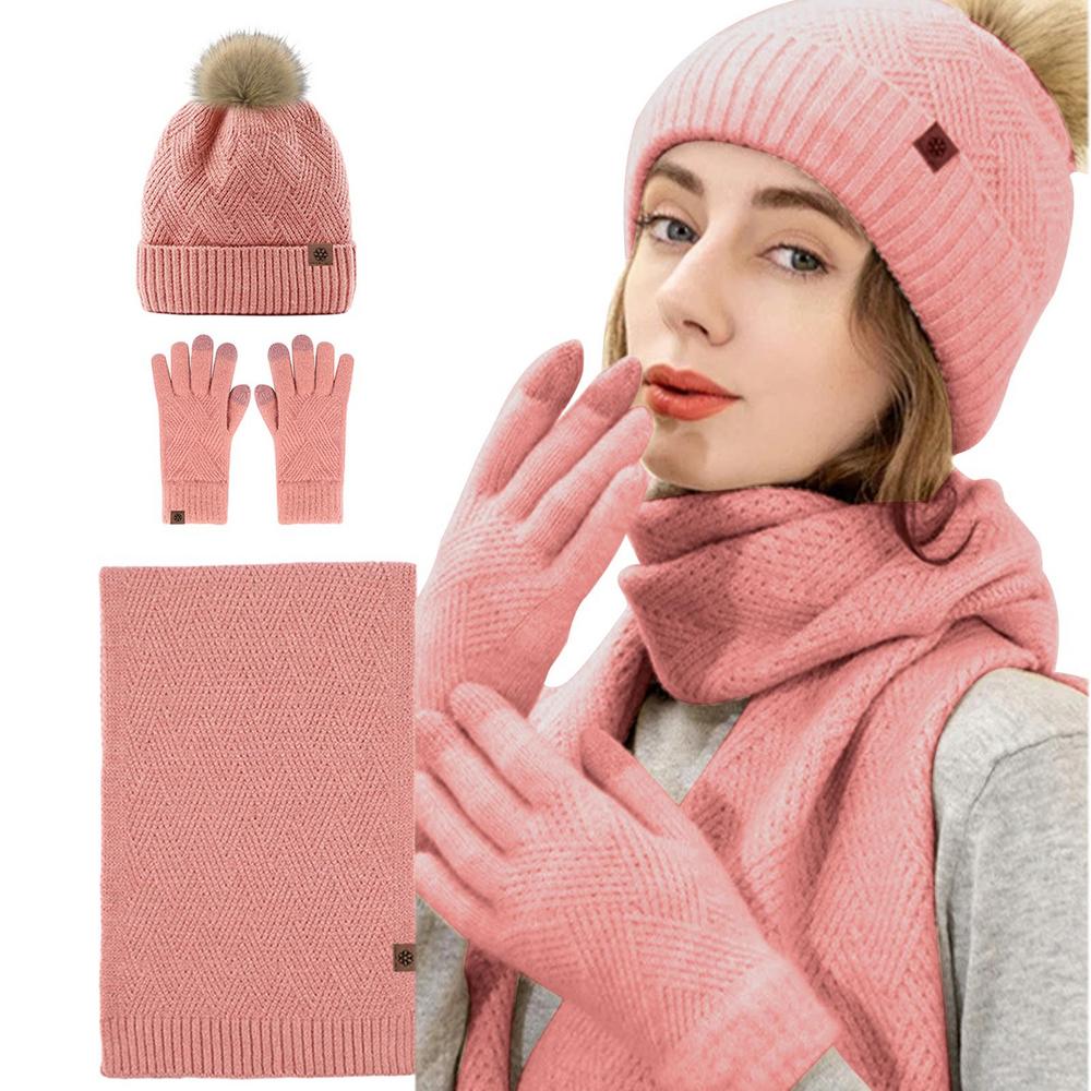 3pcs Winter Hat Scarf Glove Sets Main image