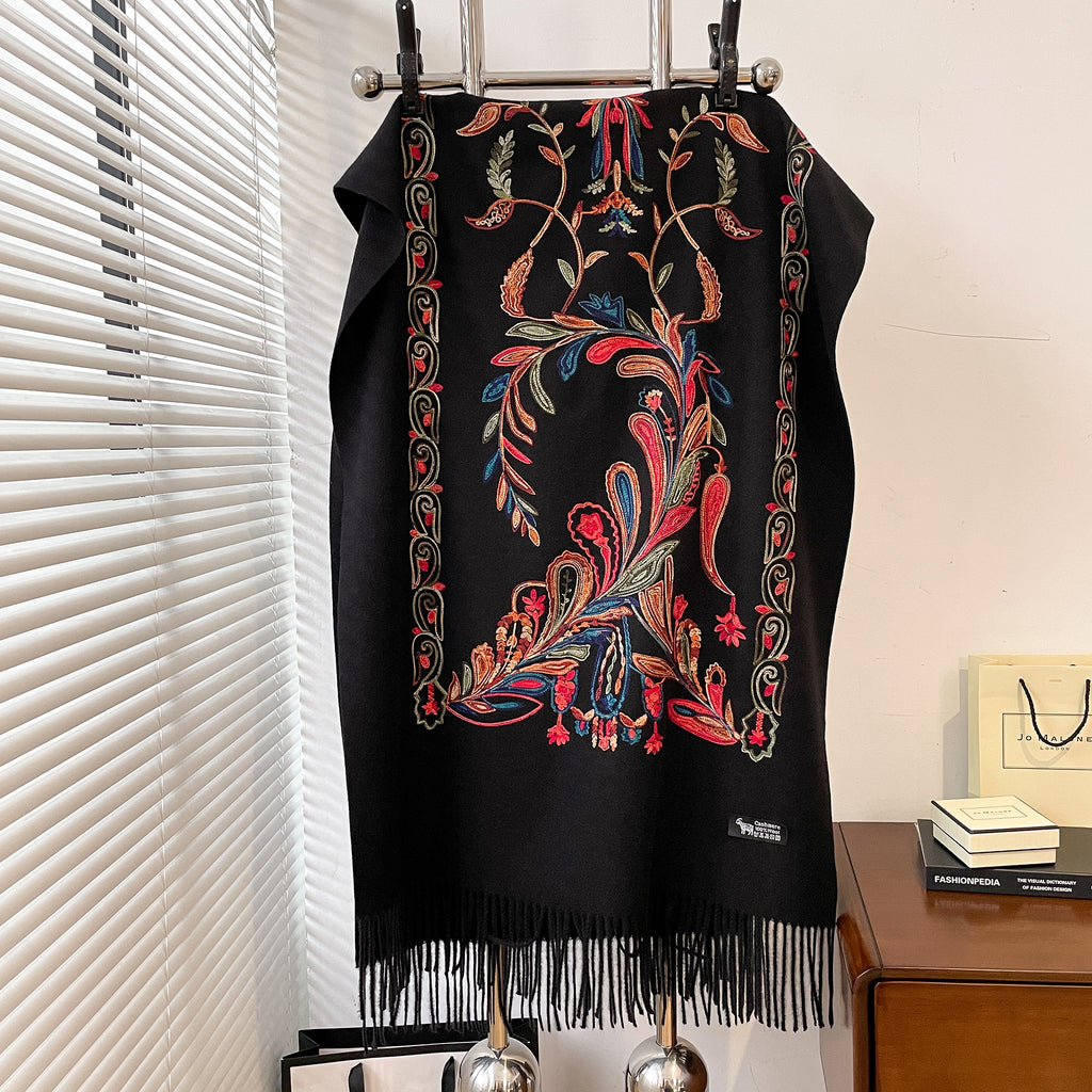Winter Embroidery Cashmere Shawl