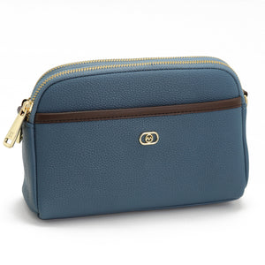 CROSSBODY BAG SOLID COLOR WITH GOLDEN BROOCH