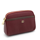 CROSSBODY BAG SOLID COLOR WITH GOLDEN BROOCH