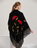 Silk Velvet Handmade Embossed Shawl